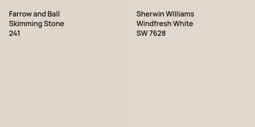 241 Skimming Stone vs SW 7628 Windfresh White