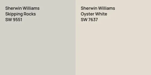 SW 9551 Skipping Rocks vs SW 7637 Oyster White