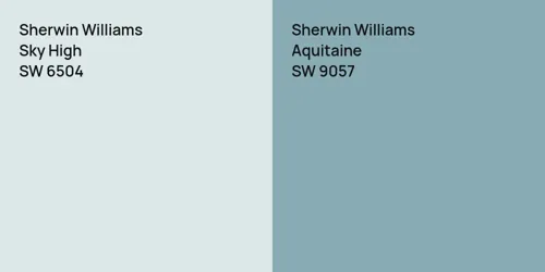 SW 6504 Sky High vs SW 9057 Aquitaine