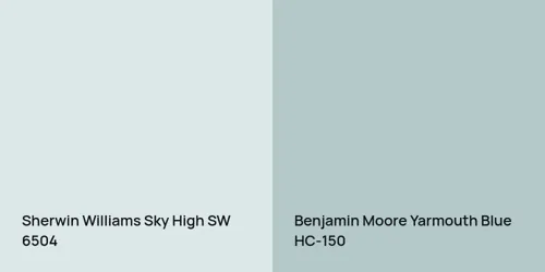 SW 6504 Sky High vs HC-150 Yarmouth Blue