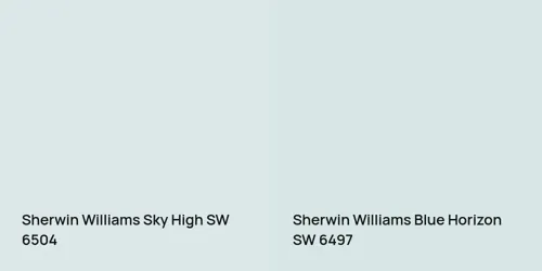 SW 6504 Sky High vs SW 6497 Blue Horizon