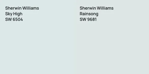 SW 6504 Sky High vs SW 9681 Rainsong