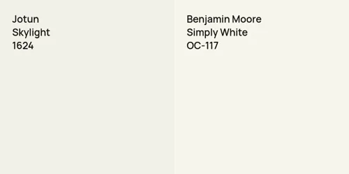 1624 Skylight vs OC-117 Simply White