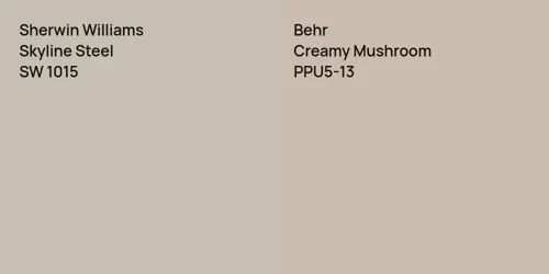 SW 1015 Skyline Steel vs PPU5-13 Creamy Mushroom