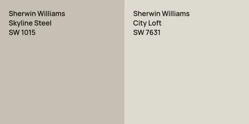 SW 1015 Skyline Steel vs SW 7631 City Loft