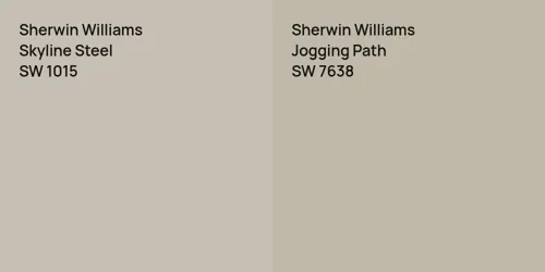 SW 1015 Skyline Steel vs SW 7638 Jogging Path