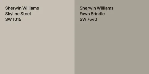 SW 1015 Skyline Steel vs SW 7640 Fawn Brindle