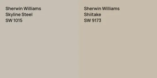 SW 1015 Skyline Steel vs SW 9173 Shiitake