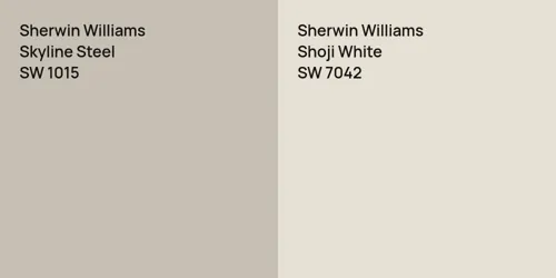 SW 1015 Skyline Steel vs SW 7042 Shoji White