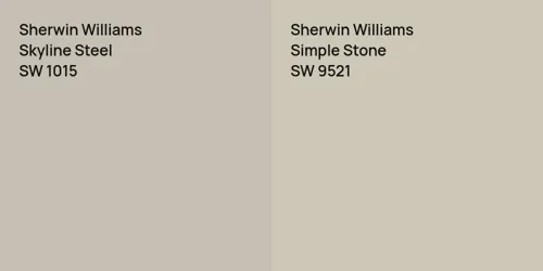 SW 1015 Skyline Steel vs SW 9521 Simple Stone