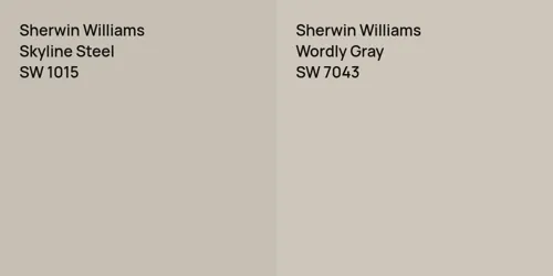 SW 1015 Skyline Steel vs SW 7043 Wordly Gray