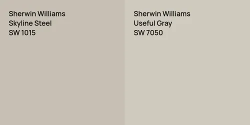 SW 1015 Skyline Steel vs SW 7050 Useful Gray