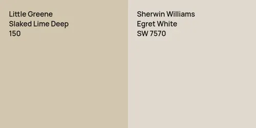 150 Slaked Lime Deep vs SW 7570 Egret White