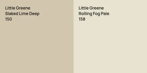 150 Slaked Lime Deep vs 158 Rolling Fog Pale