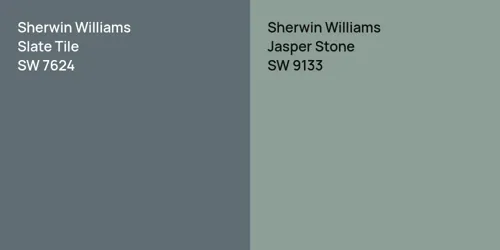 SW 7624 Slate Tile vs SW 9133 Jasper Stone