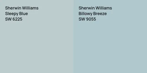 SW 6225 Sleepy Blue vs SW 9055 Billowy Breeze