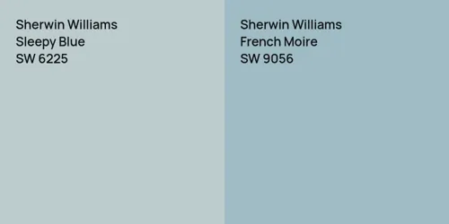 SW 6225 Sleepy Blue vs SW 9056 French Moire