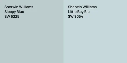 SW 6225 Sleepy Blue vs SW 9054 Little Boy Blu