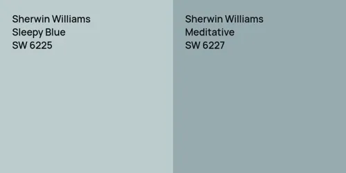 SW 6225 Sleepy Blue vs SW 6227 Meditative