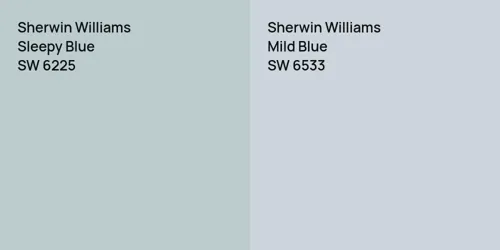 SW 6225 Sleepy Blue vs SW 6533 Mild Blue