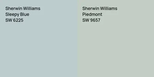 SW 6225 Sleepy Blue vs SW 9657 Piedmont