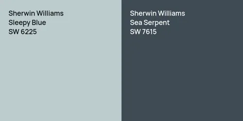 SW 6225 Sleepy Blue vs SW 7615 Sea Serpent