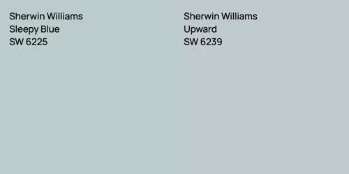 SW 6225 Sleepy Blue vs SW 6239 Upward