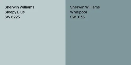 SW 6225 Sleepy Blue vs SW 9135 Whirlpool