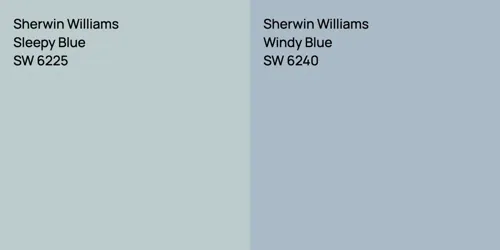 SW 6225 Sleepy Blue vs SW 6240 Windy Blue