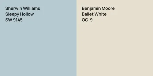 SW 9145 Sleepy Hollow vs OC-9 Ballet White