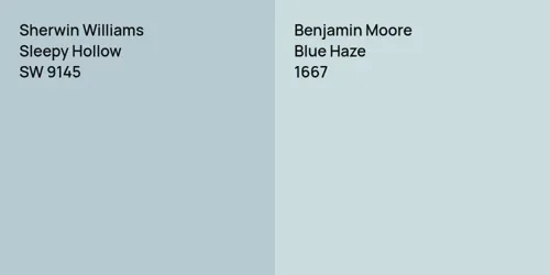 SW 9145 Sleepy Hollow vs 1667 Blue Haze