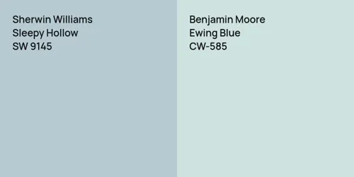 SW 9145 Sleepy Hollow vs CW-585 Ewing Blue