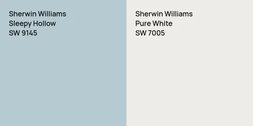 SW 9145 Sleepy Hollow vs SW 7005 Pure White