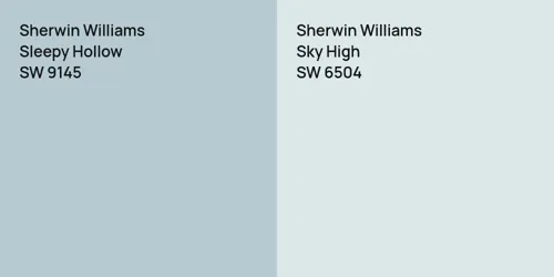 SW 9145 Sleepy Hollow vs SW 6504 Sky High