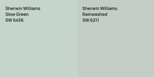 SW 6456 Slow Green vs SW 6211 Rainwashed