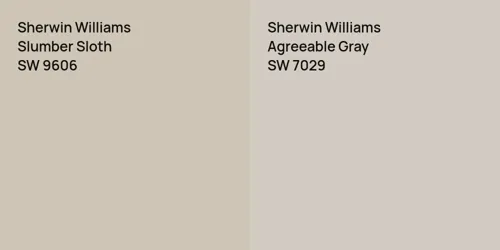 SW 9606 Slumber Sloth vs SW 7029 Agreeable Gray