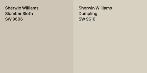 SW 9606 Slumber Sloth vs SW 9616 Dumpling