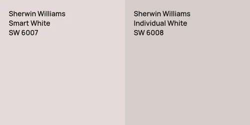 SW 6007 Smart White vs SW 6008 Individual White