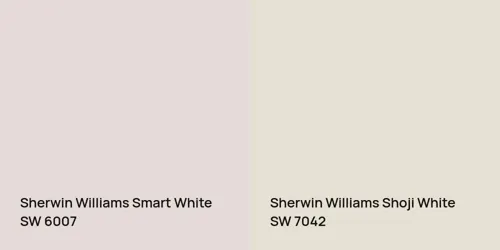 SW 6007 Smart White vs SW 7042 Shoji White