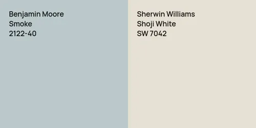 2122-40 Smoke vs SW 7042 Shoji White