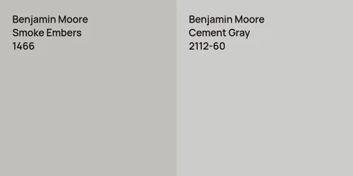 1466 Smoke Embers vs 2112-60 Cement Gray