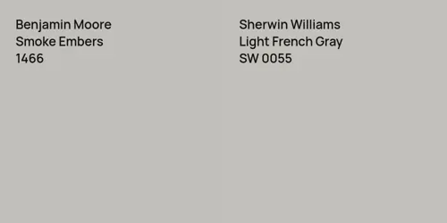 1466 Smoke Embers vs SW 0055 Light French Gray