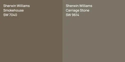 Compare Sherwin Williams Smokehouse with other colors