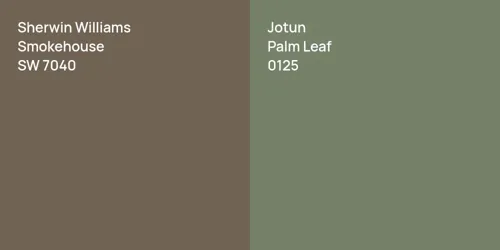 SW 7040 Smokehouse vs 0125 Palm Leaf