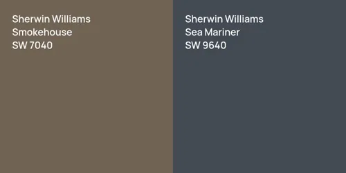 SW 7040 Smokehouse vs SW 9640 Sea Mariner