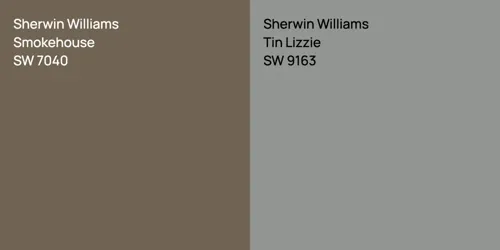 Compare Sherwin Williams Smokehouse with other colors