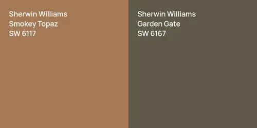 SW 6117 Smokey Topaz vs SW 6167 Garden Gate