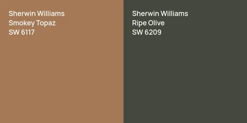 SW 6117 Smokey Topaz vs SW 6209 Ripe Olive