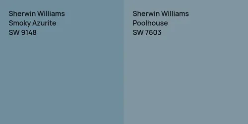 SW 9148 Smoky Azurite vs SW 7603 Poolhouse