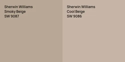 SW 9087 Smoky Beige vs SW 9086 Cool Beige